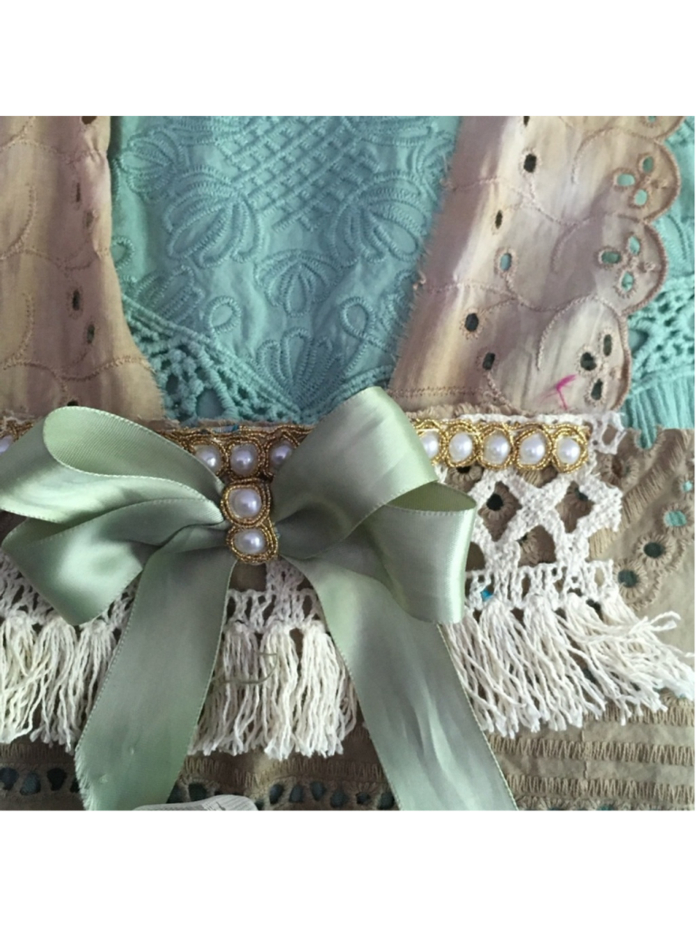 Handmade Lace Crochet Jabot Collar Artisan OOAK - Picture 4 of 6